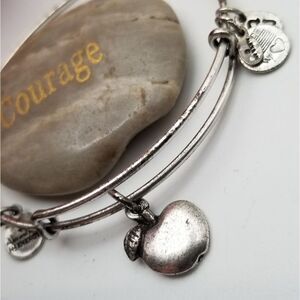 Alex and ani Apple of my eye silver tone bracelet energizer. B640